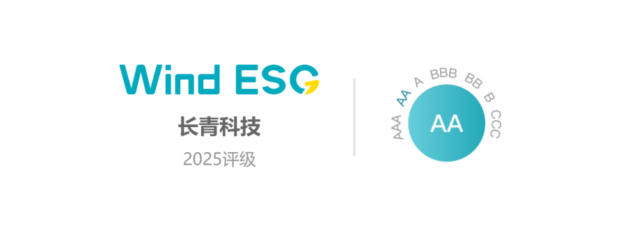 祝賀長青科技榮獲“上市公司W(wǎng)ind ESG AA”評級！